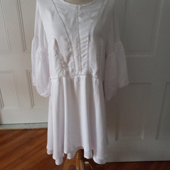 AURA THE LABEL PAMPELONE WHITE PAOLITA DRESS L - Picture 8 of 14